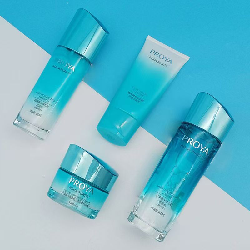 Proya Aqua Core Skin Care Set Water Emulsion Cleansing Cream Set Moisturizing Skin Care Official Genuine Product Anti-Counterfeiting Verifiable
