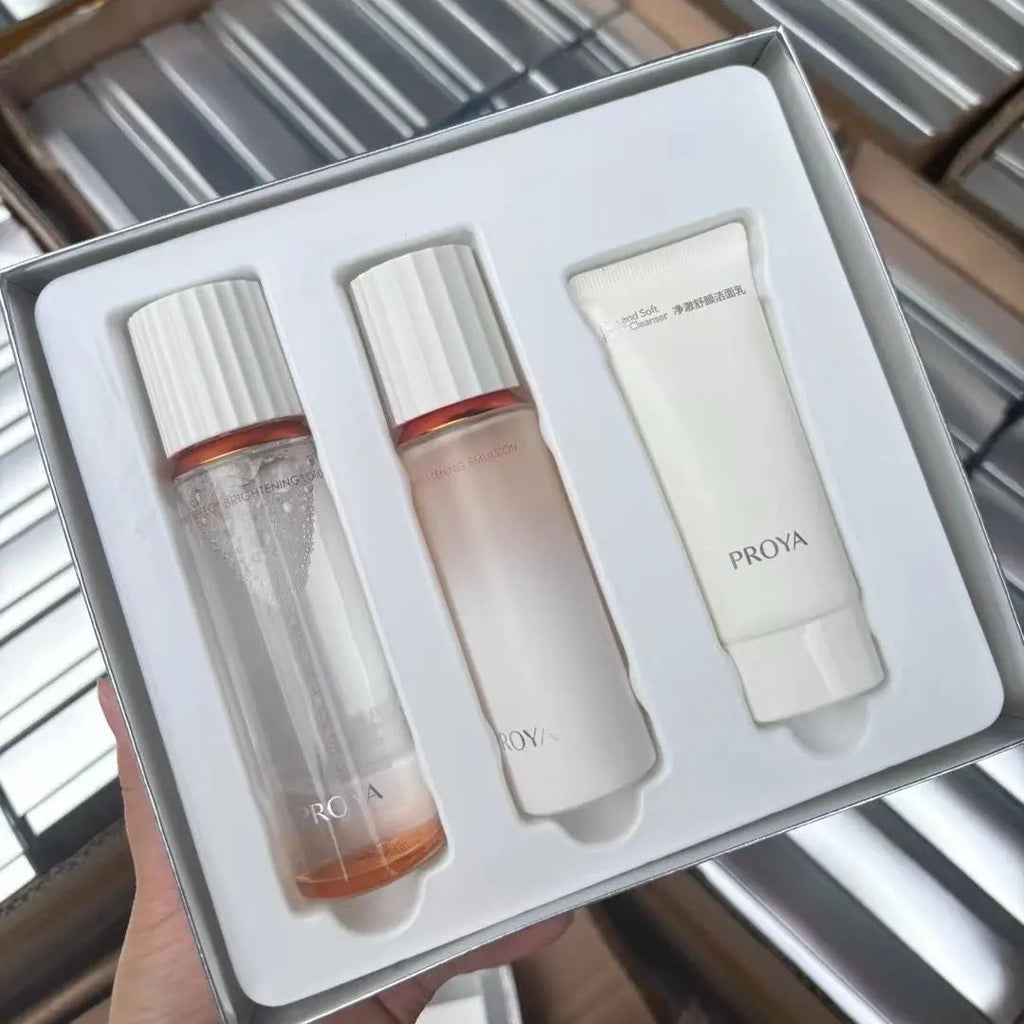 Proya~~Ya Double Anti-Small Beauty Box Double Anti-Brightening Three-Piece Gift Box Medium Sample Travel Set Refreshing And Brightening