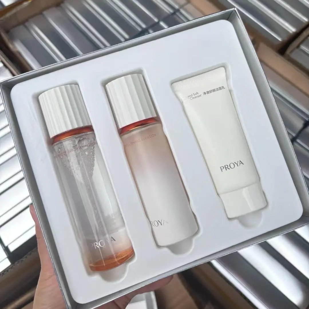 Proya~~Ya Double Anti-Small Beauty Box Double Anti-Brightening Three-Piece Gift Box Medium Sample Travel Set Refreshing And Brightening